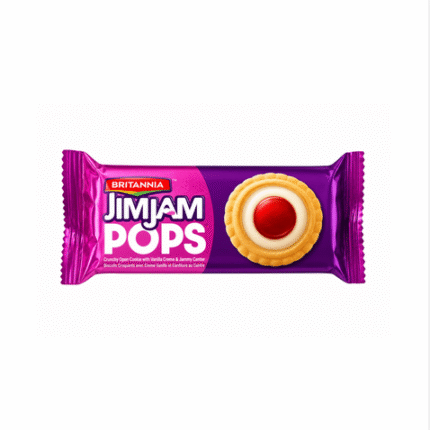 Galletas con centro de crema de vainilla y mermelada Britannia JimJam 70 g