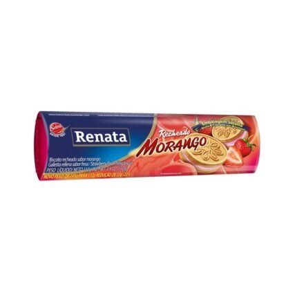 Galleta rellena de crema con sabor a fresas Renata 112 g