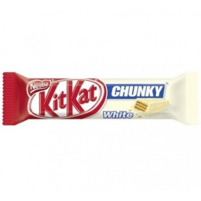 Kit-Kat-Chunky-White-40g.Kit-Kat-4-Fingers-45g Barra de chocolate blanco KitKat Nestle 40 g - Imagen 1