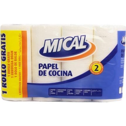 Papel de cocina doble capa Mical 4 U